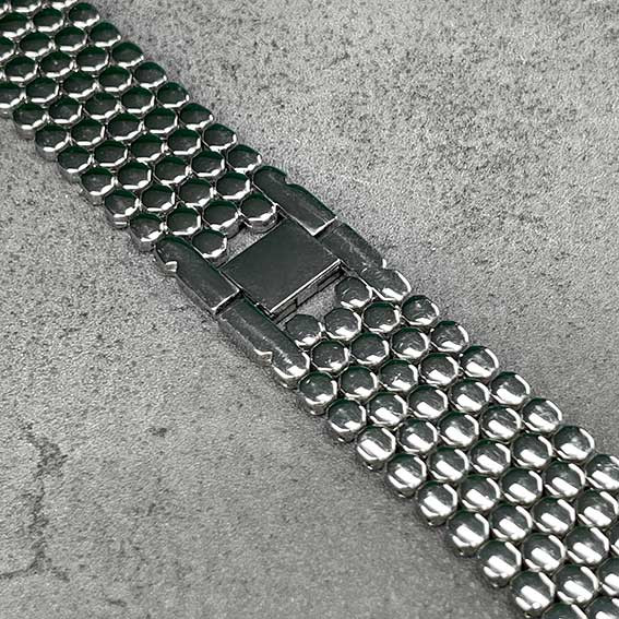 بند ساعت استیل طرح زنبوری سایز 22 mm