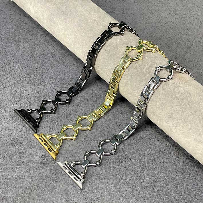 بند استیل طرح گوچی مناسب برای اپل واچ و اسمارت 22 mm