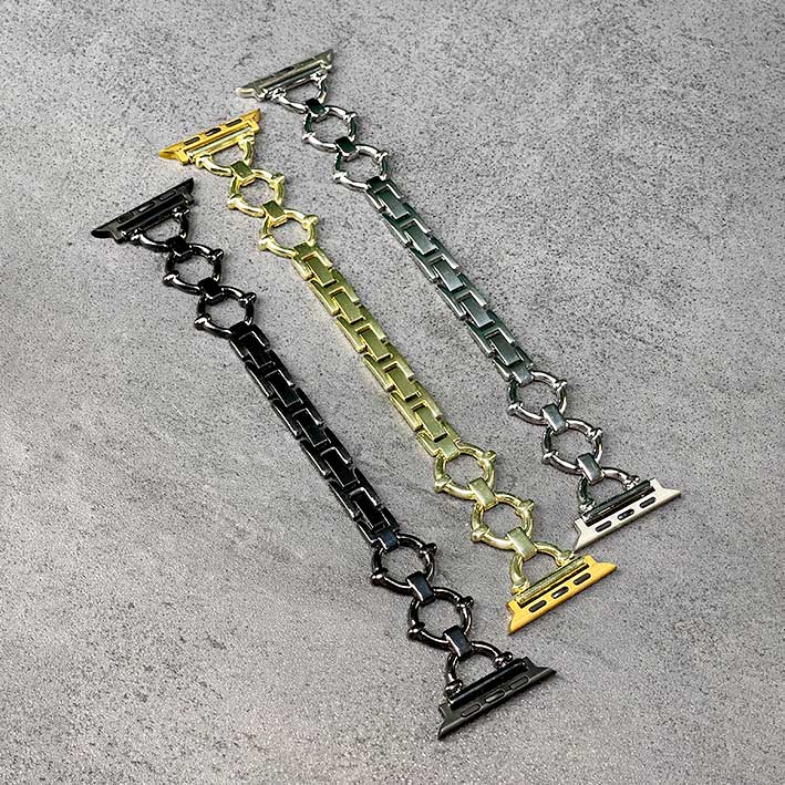 بند استیل طرح گوچی مناسب برای اپل واچ و اسمارت 22 mm