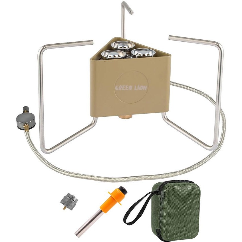 اجاق گاز کمپینگ تاشو 3 شعله گرین لاین مدل Green Lion 3-Burner Foldable Camping Stove