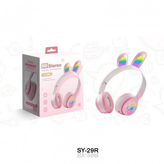 هدفون فانتزی خرگوشی بی سیم مدل SY29R با نور RGB