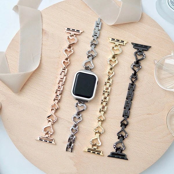 بند استیل اسمارت واچ مدل Lovely نگین دار 22 mm