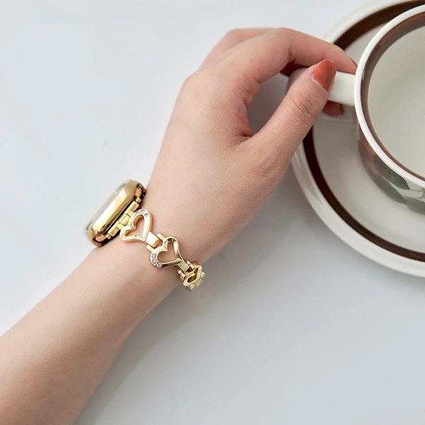 بند استیل اسمارت واچ مدل Lovely نگین دار 22 mm