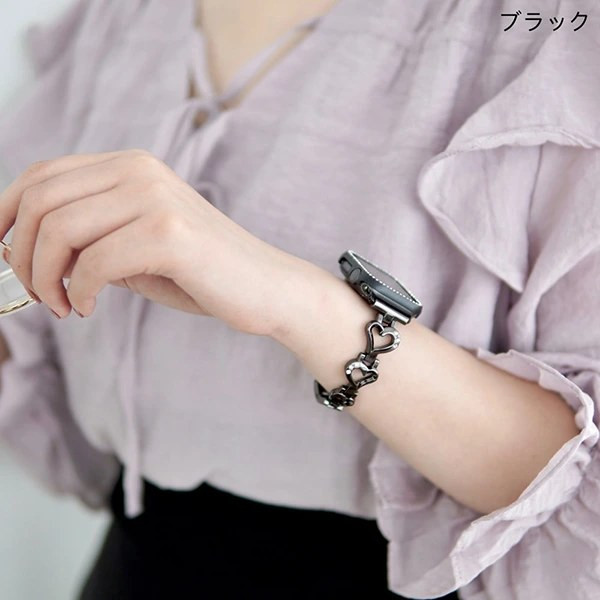 بند استیل اسمارت واچ مدل Lovely نگین دار 22 mm