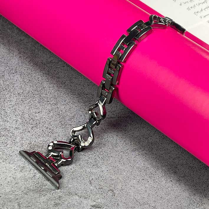 بند استیل اسمارت واچ مدل Lovely نگین دار 22 mm
