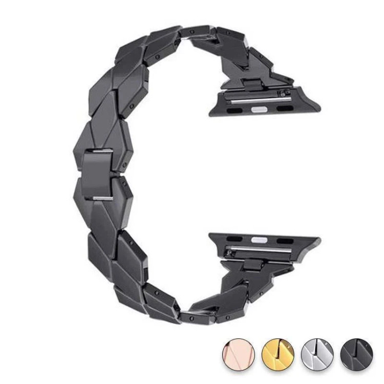 بند ساعت استیل مدل مسیر سایز 22 mm رزگلد