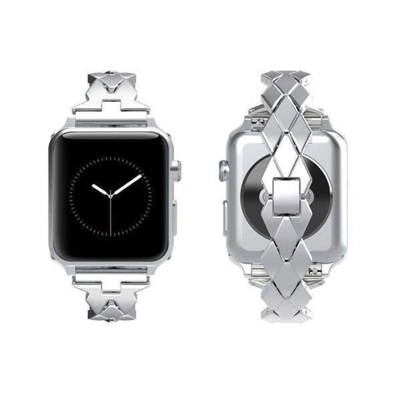 بند ساعت استیل مدل مسیر سایز 22 mm رزگلد