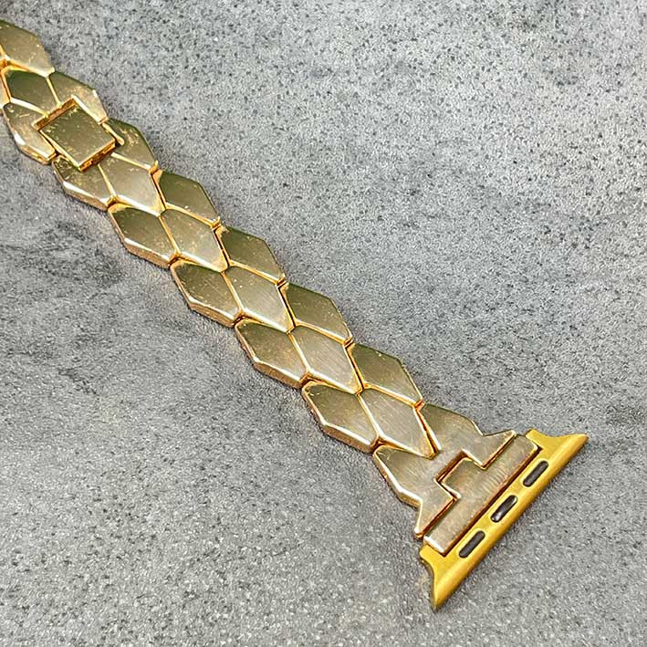 بند ساعت استیل مدل مسیر سایز 22 mm رزگلد