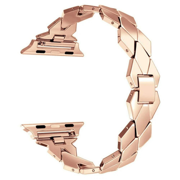 بند ساعت استیل مدل مسیر سایز 22 mm رزگلد