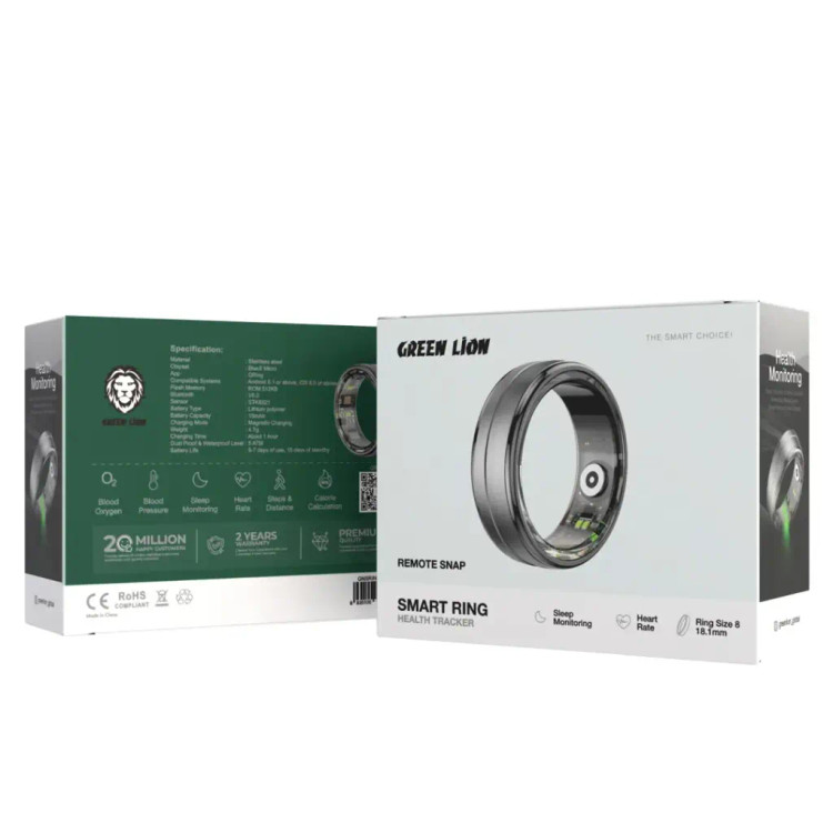 حلقه هوشمند سلامتی گرین لاین مدل Smart Ring سایز ۱۰ به همراه کیس شارژ