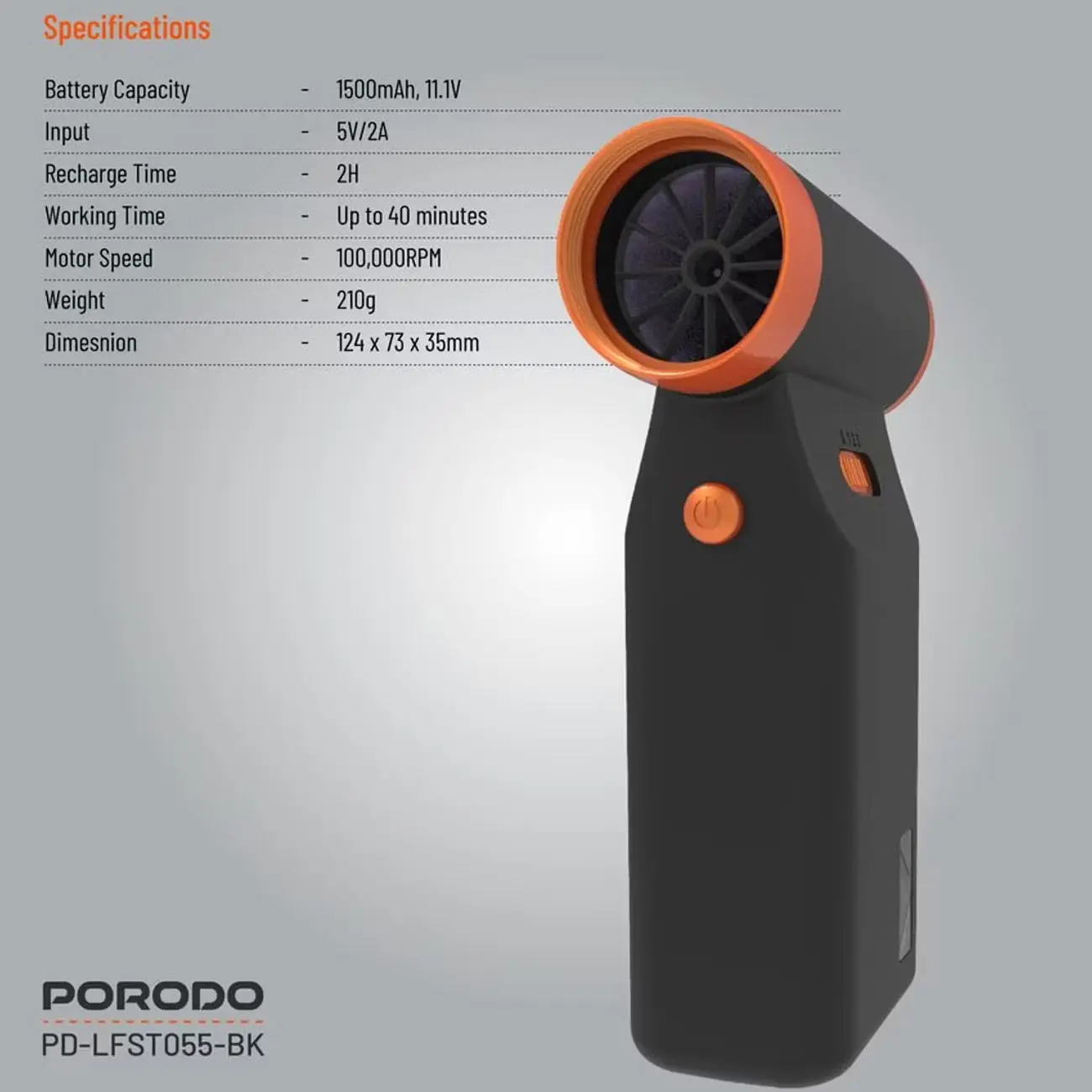 جت فن پرودو porodo مدل PD-LFST055