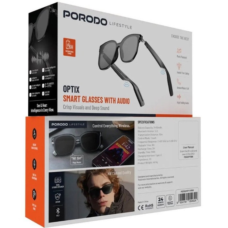 عینک آفتابی هوشمند پرودو porodo مدل Opticx