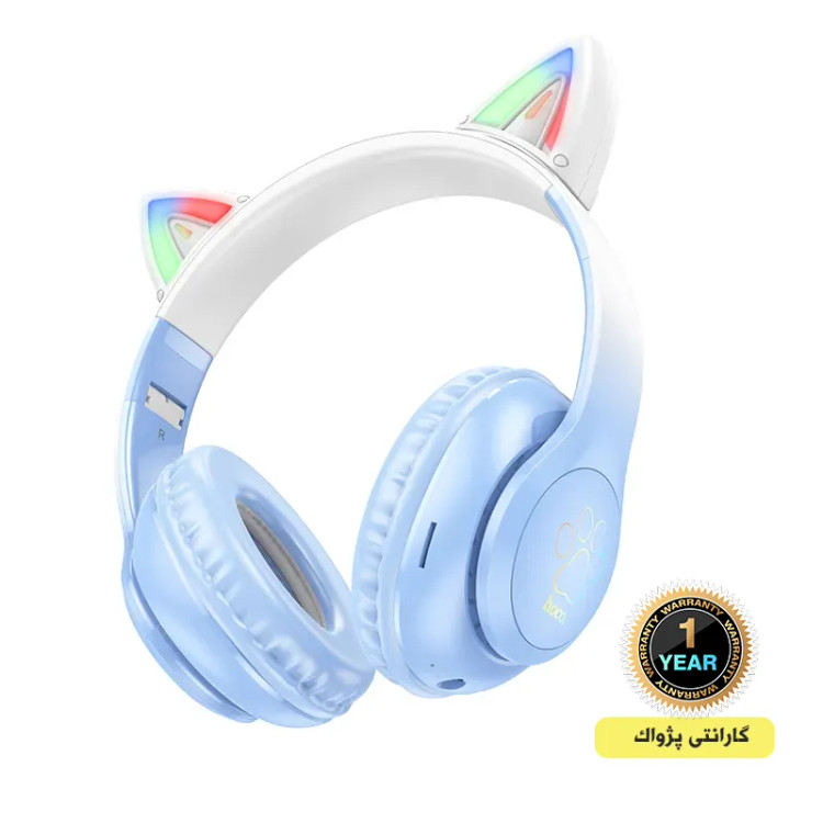 هدفون فانتزی گربه ای بلوتوثی هوکو hoco مدل W42