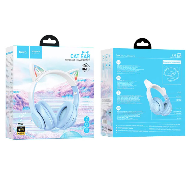 هدفون فانتزی گربه ای Cat Ear بلوتوثی هوکو hoco مدل W42