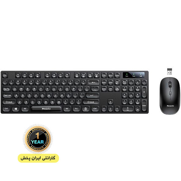 ست کیبورد و ماوس بی سیم یسیدو yesido مدل KB42
