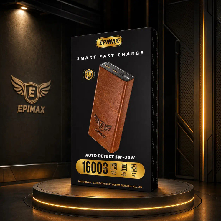پاوربانک هوشمند اپیمکس epimax مدل EP210 ظرفیت 16000 میلی آمپر ساعت - 5 وات تا 20 وات