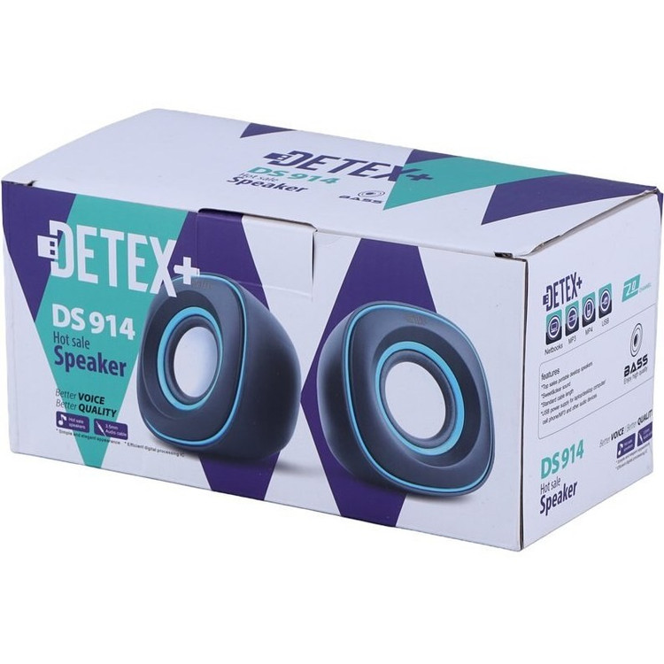 اسپیکر دسکتاپ دوتکه دیتکس پلاس +DETEX مدل DS914