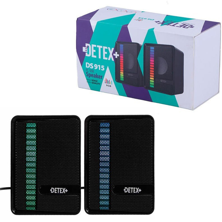 اسپیکر دسکتاپ دوتکه دیتکس پلاس +DETEX مدل DS915