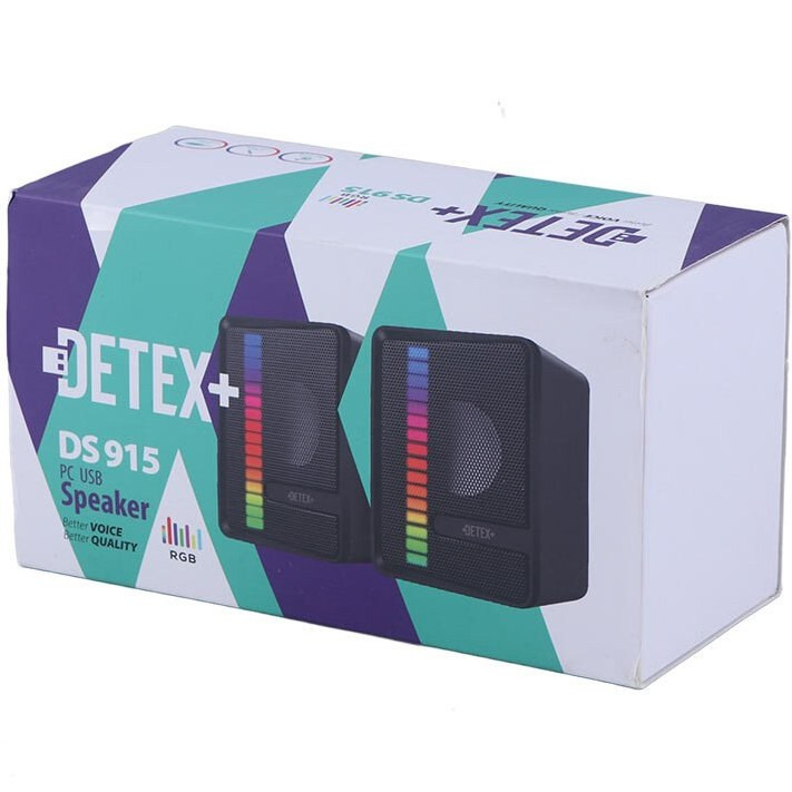 اسپیکر دسکتاپ دوتکه دیتکس پلاس +DETEX مدل DS915