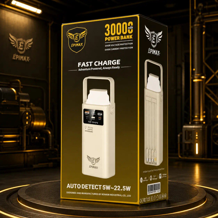 پاوربانک اپیمکس epimax فست شارژ 30000 میلی آمپر EP- 216