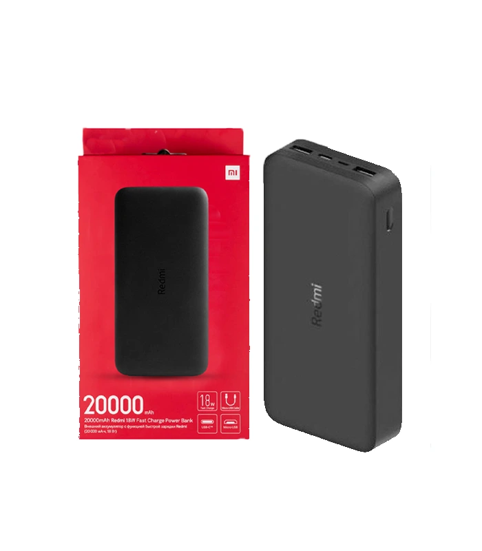 پاوربانک redmi فست شارژ 18 وات شیائومی ( اصل ) 2۰۰۰۰ میلی آمپر xiaomi