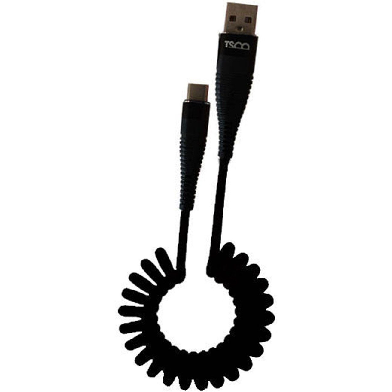 کابل شارژ و دیتا فنری تایپ سی تسکو TSCO TC C180 2.1A 1m