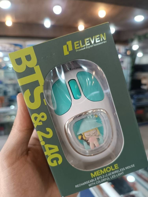 ماوس بیسیم شارژی Eleven Memole | اتصال Bluetooth و 2.4GHz با نورپردازی LED