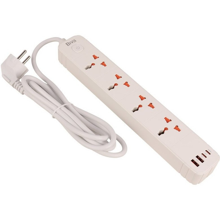 پاورسوکت بیوا Biva PS-05 Power Strip دارای 4 پورت
