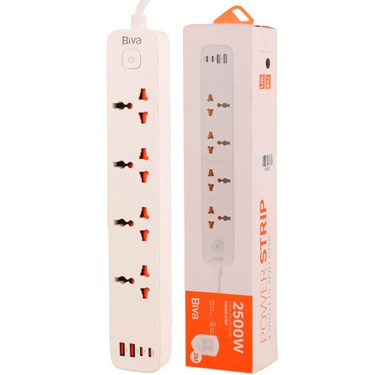پاورسوکت بیوا Biva PS-05 Power Strip دارای 4 پورت