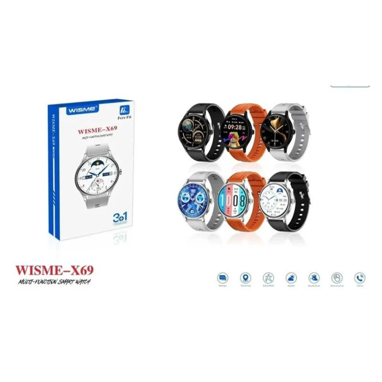 ساعت هوشمند صفحه گرد مدل WISME-x69