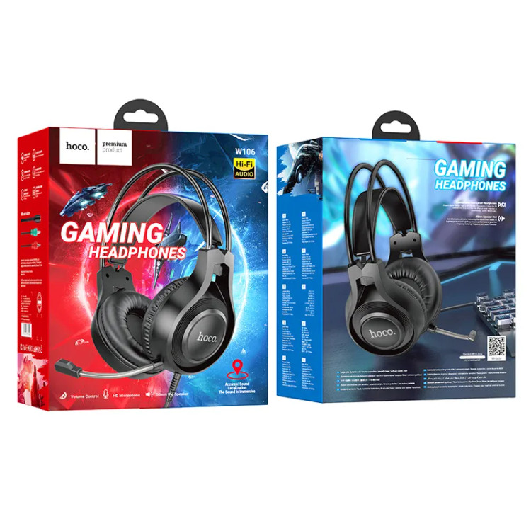 هدفون گیمینگ سیم دار هوکو hoco مدل W106