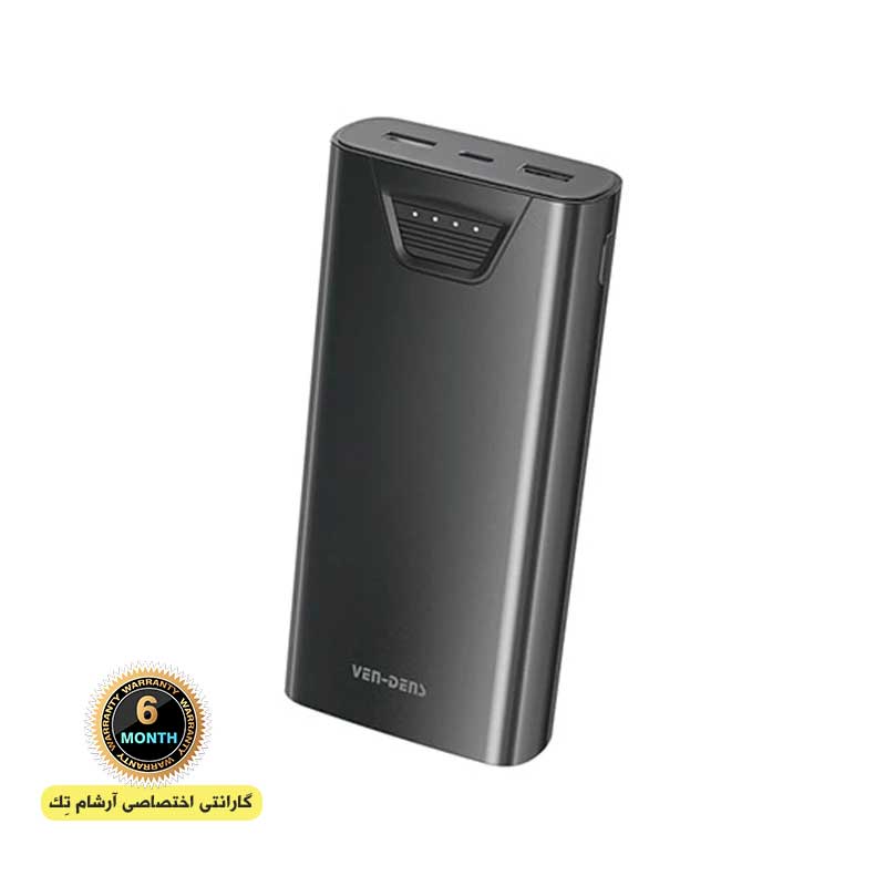 پاوربانک 22.5 وات ون دنز ven-dens مدل VD-PB044 ظرفیت 20000 میلی آمپر ساعت