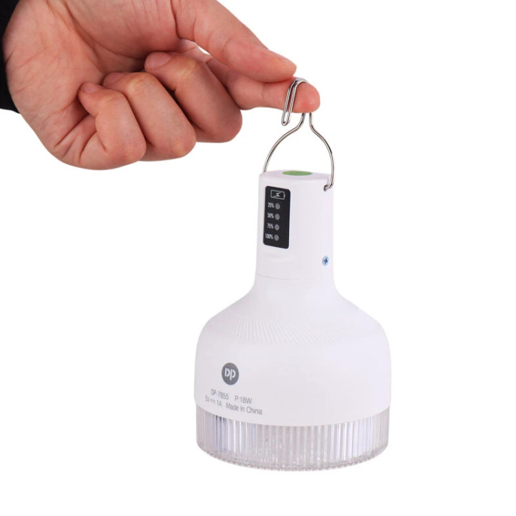 چراغ آویز چادر دی پی مدل DP-7855 با لامپ LED توان 18 وات - مهتابی