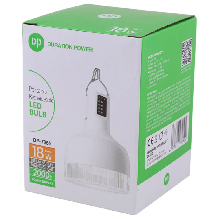 چراغ آویز چادر دی پی مدل DP-7855 با لامپ LED توان 18 وات - مهتابی