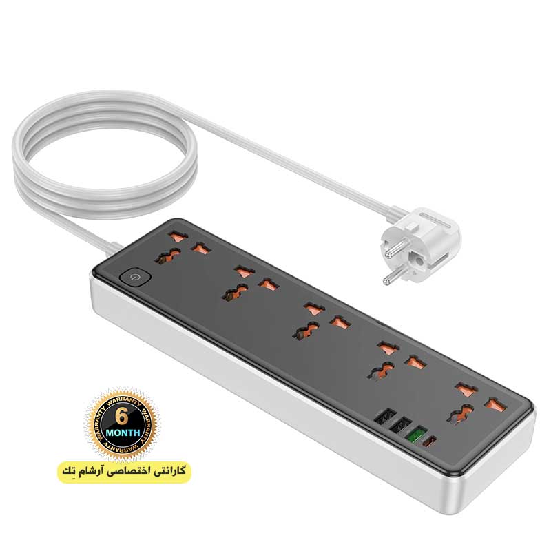 شارژر و چندراهی برق 30 وات هوکو hoco مدل AC14A