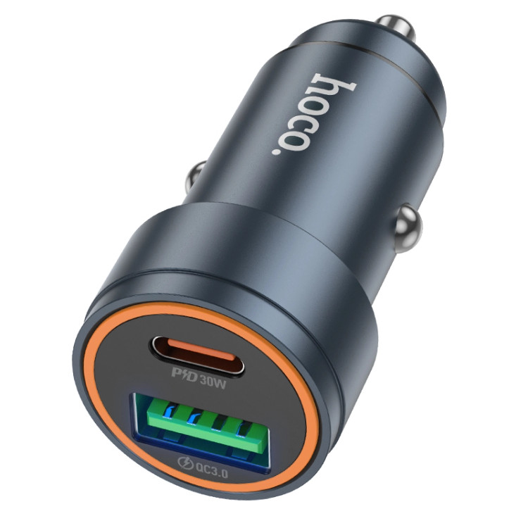 شارژر فندکی هوشمند فست 30 وات هوکو hoco مدل Z57A USB