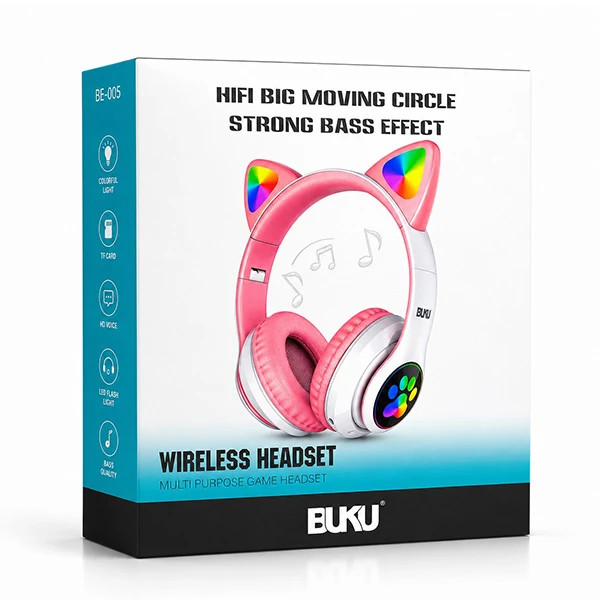 هدست فانتزی بی سیم گربه ای بوکو buku کد BE-005